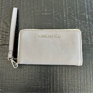 Michael Kors Silver Wristlet